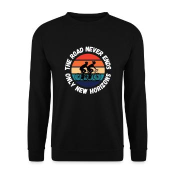 Cycling logo - Unisex Sweatshirt - black - Front - Alina (178cm) & Michal (187cm)