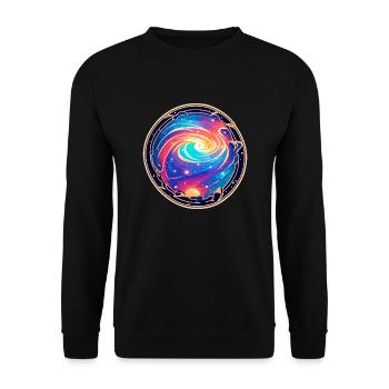 Space storm - Unisex Sweatshirt - black - Front - Alina (178cm) & Michal (187cm)