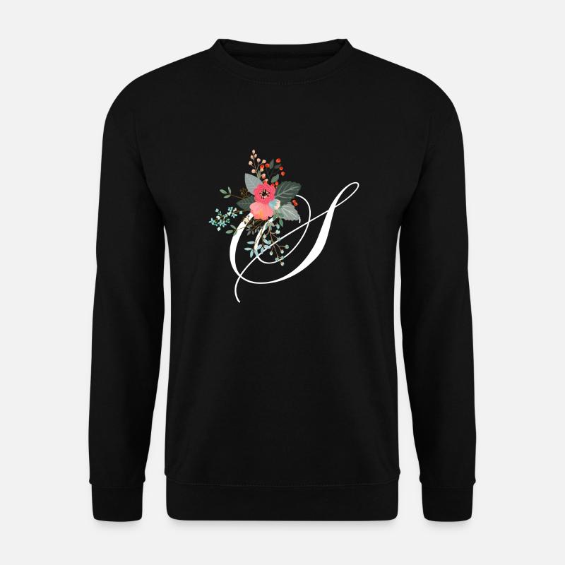 Flowery letters - Unisex Sweatshirt - black