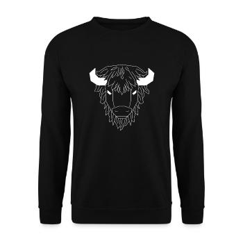 Bison - Sweat-shirt Unisexe - noir - Devant - Alina (178cm) & Michal (187cm)