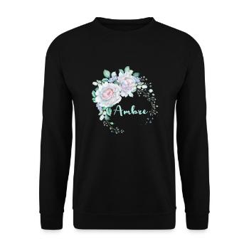 Pour Ambre - Sweat-shirt Unisexe - noir - Devant - Alina (178cm) & Michal (187cm)