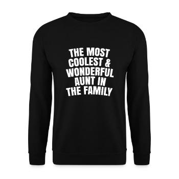 The most coolest and wonderful aunt in the family - Unisex Sweatshirt - black - Front - Alina (178cm) & Michal (187cm)
