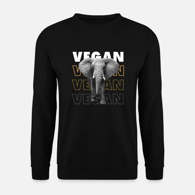 Vegan Elephant - Unisex Sweatshirt - black