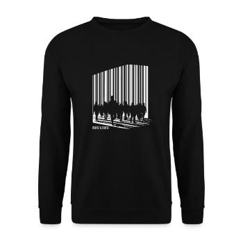 Barcode World - Unisex Pullover - Schwarz - Vorne - Alina (178cm) & Michal (187cm)