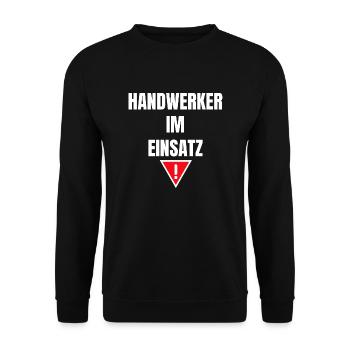 Handwerker Handyman Handwerk Werkzeug - Unisex Pullover - Schwarz - Vorne - Alina (178cm) & Michal (187cm)