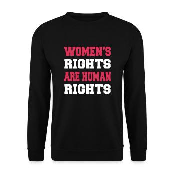 women's rights are human rights - Unisex Sweatshirt - black - Front - Alina (178cm) & Michal (187cm)