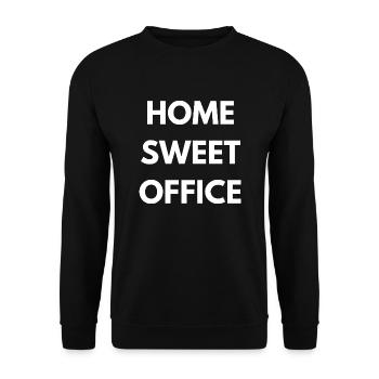 Home süßes Büro Geschenke für Home Officer - Unisex Pullover - Schwarz - Vorne - Alina (178cm) & Michal (187cm)