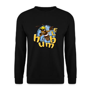 Cool bee Be Humble positive vibes - Unisex Sweatshirt - black - Front - Alina (178cm) & Michal (187cm)