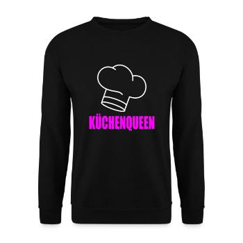 Küchenqueen - Unisex Pullover - Schwarz - Vorne - Alina (178cm) & Michal (187cm)