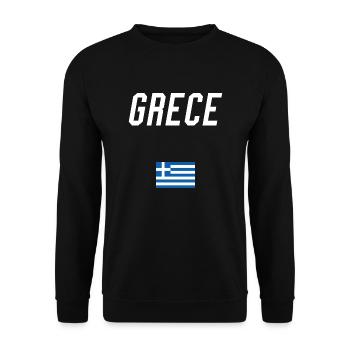 grece - Sweat-shirt Unisexe - noir - Devant - Alina (178cm) & Michal (187cm)