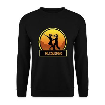 DILE QUE DINO - Sweat-shirt Unisexe - noir - Devant - Alina (178cm) & Michal (187cm)