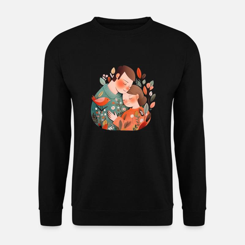 Verliebtes Pärchen - Unisex Pullover - Schwarz