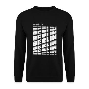 berlin Neukölln - Unisex Pullover - Schwarz - Vorne - Alina (178cm) & Michal (187cm)