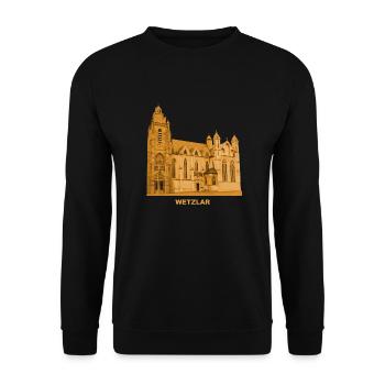 Wetzlar Dom Hessen - Unisex Pullover - Schwarz - Vorne - Alina (178cm) & Michal (187cm)