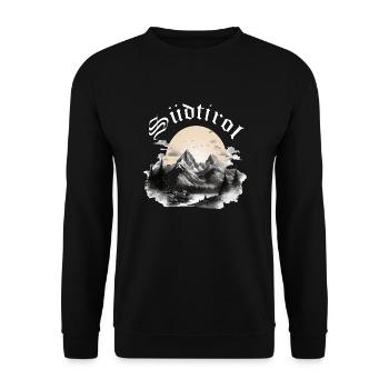 Le Tyrol du Sud avec ses montagnes, le cadeau de la loyauté envers la terre - Sweat-shirt Unisexe - noir - Devant - Alina (178cm) & Michal (187cm)