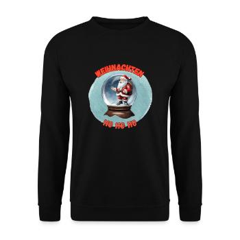 Schneekugel.... - Unisex Pullover - Schwarz - Vorne - Alina (178cm) & Michal (187cm)