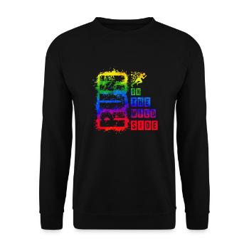 Courir, Courir, Exercice, Course, Homme Fort, Femme, Sprint - Sweat-shirt Unisexe - noir - Devant - Alina (178cm) & Michal (187cm)