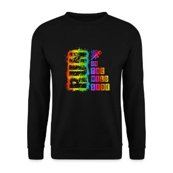Courir, Courir, Exercice, Course, Homme Fort, Femme, Sprint - Sweat-shirt Unisexe - noir - Devant - Alina (178cm) & Michal (187cm)