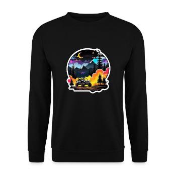 quad et tout terrain - Sweat-shirt Unisexe - noir - Devant - Alina (178cm) & Michal (187cm)