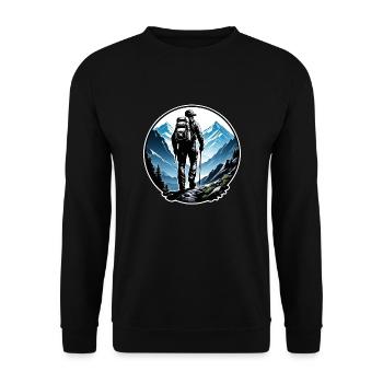 Natur & Bergwandern - Unisex Pullover - Schwarz - Vorne - Alina (178cm) & Michal (187cm)