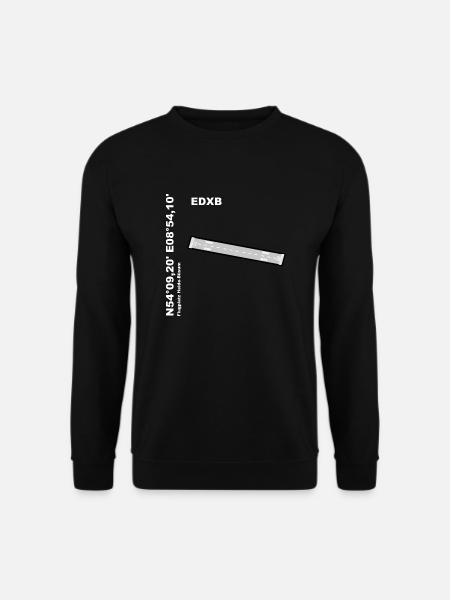 Flugplatz EDXB Design mit Namen und Koordinaten - Unisex Pullover - Schwarz