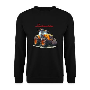 Landmachine - Unisex Pullover - Schwarz - Vorne - Alina (178cm) & Michal (187cm)