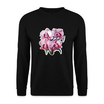 Orchid - Unisex Sweatshirt - black - Front - Alina (178cm) & Michal (187cm)