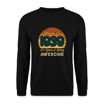 Born in 1939 - Vintage 1939 Birthday Retro - Unisex Sweatshirt - black - Front - Alina (178cm) & Michal (187cm)