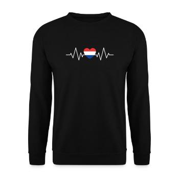 Hollande Puls - Sweat-shirt Unisexe - noir - Devant - Alina (178cm) & Michal (187cm)