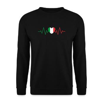 Italian pulse - Unisex Pullover - Schwarz - Vorne - Alina (178cm) & Michal (187cm)