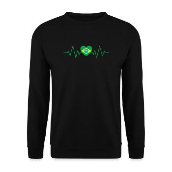 Brazilian pulse - Unisex Pullover - Schwarz - Vorne - Alina (178cm) & Michal (187cm)