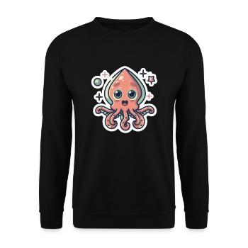 Squid Lover - Unisex Sweatshirt - black - Front - Alina (178cm) & Michal (187cm)