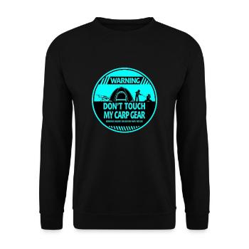 Karpfen-Warnung - Unisex Pullover - Schwarz - Vorne - Alina (178cm) & Michal (187cm)