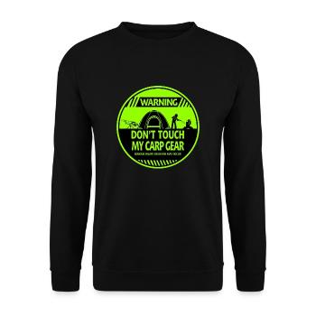 Karpfen-Warnung - Unisex Pullover - Schwarz - Vorne - Alina (178cm) & Michal (187cm)