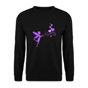 Coeurs d’elfes de fée - Sweat-shirt Unisexe - noir - Devant - Alina (178cm) & Michal (187cm)