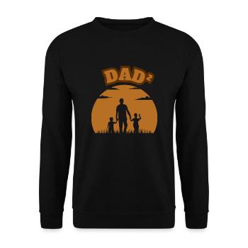 Dad² 2 Sons Brown - Unisex Pullover - Schwarz - Vorne - Alina (178cm) & Michal (187cm)