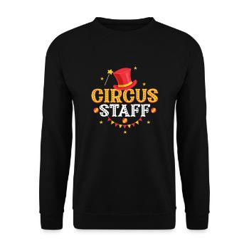 Fête costumée des numéros du personnel de cirque - Sweat-shirt Unisexe - noir - Devant - Alina (178cm) & Michal (187cm)