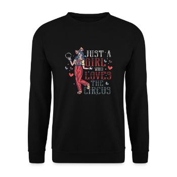 Juste une fille qui aime le thème du costume de cirque Par - Sweat-shirt Unisexe - noir - Devant - Alina (178cm) & Michal (187cm)