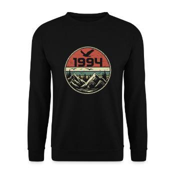 Vintage 1994 Classique 1994 rétro 1994 Cadeau 1994 - Sweat-shirt Unisexe - noir - Devant - Alina (178cm) & Michal (187cm)