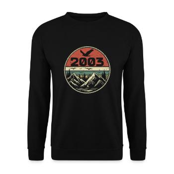 Vintage 2003 Classique 2003 rétro 2003 Cadeau 2003 - Sweat-shirt Unisexe - noir - Devant - Alina (178cm) & Michal (187cm)