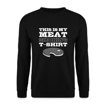 BBQ Grill King Grill Master Grill Tongs - Unisex Sweatshirt - black - Front - Alina (178cm) & Michal (187cm)