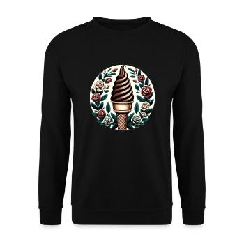 Chocolate Ice Cream - Unisex Sweatshirt - black - Front - Alina (178cm) & Michal (187cm)