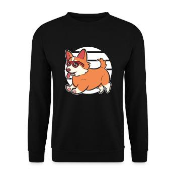 Corgi - Sweat-shirt Unisexe - noir - Devant - Alina (178cm) & Michal (187cm)