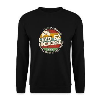 Original 1962 62nd Birthday Retro Gift - Unisex Sweatshirt - black - Front - Alina (178cm) & Michal (187cm)