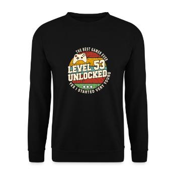 Original 1971 53rd Anniversary Retro Gift - Unisex Sweatshirt - black - Front - Alina (178cm) & Michal (187cm)