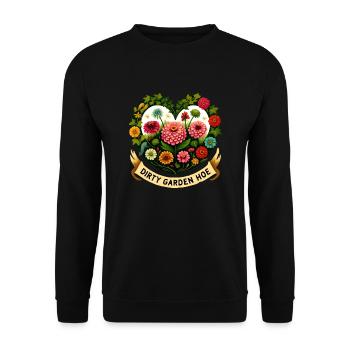 Lustiger Gärtner-Humor - Unisex Pullover - Schwarz - Vorne - Alina (178cm) & Michal (187cm)