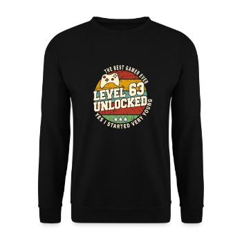 Original 1961 63e Anniversaire Cadeau Retro - Sweat-shirt Unisexe - noir - Devant - Alina (178cm) & Michal (187cm)