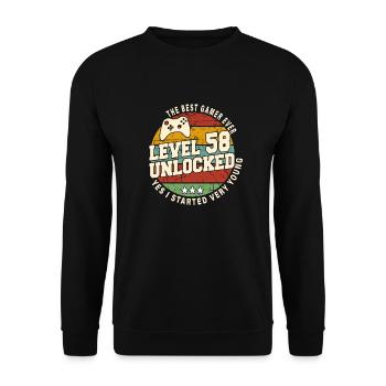 Original 1966 58e Anniversaire Cadeau Retro - Sweat-shirt Unisexe - noir - Devant - Alina (178cm) & Michal (187cm)
