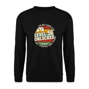 Original 1968 56th Anniversary Retro Gift - Unisex Sweatshirt - black - Front - Alina (178cm) & Michal (187cm)