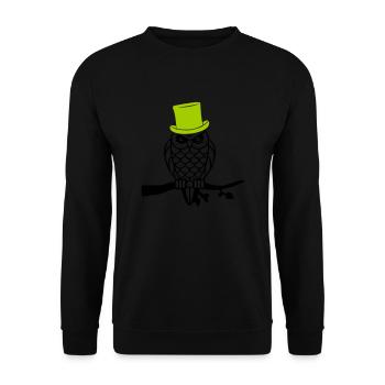 owl sir - Unisex Pullover - Schwarz - Vorne - Alina (178cm) & Michal (187cm)